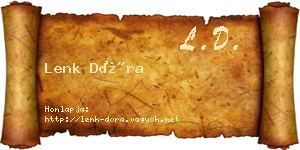 Lenk Dóra névjegykártya